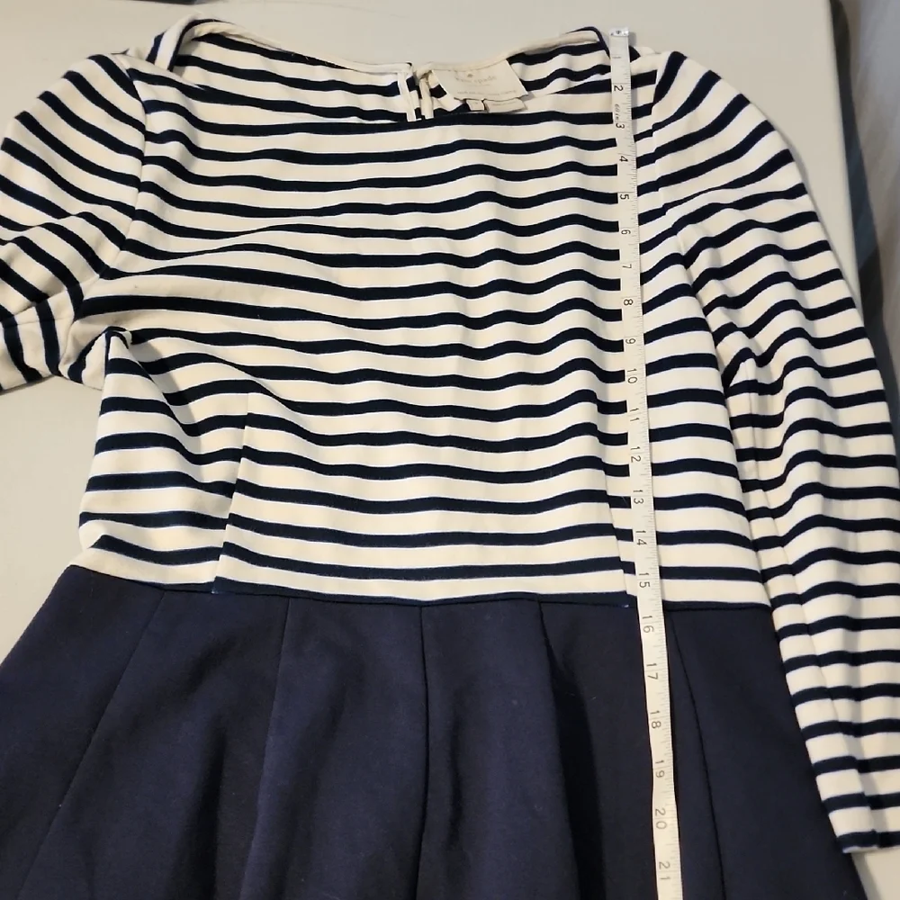 Kate Spade Trendy, Like New Navy and White Striped Dress In Size 8